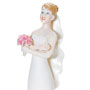 Smiling Bride W/Bouquet Topper