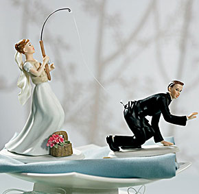 Gone Fishin' Bridal Couple Topper!