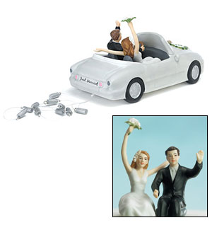 Honeymoon Bound Couple In Car