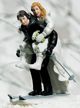 Skiing Wedding Couple-On The Slopes!