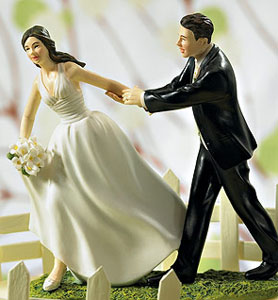 A Race To The Altar Bridal Couple