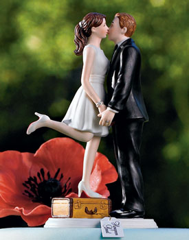A Kiss & We're Off Bridal Couple