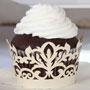 Damask Cupcake Wrapper - Gold