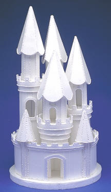 Castle #8 Lighted - White
