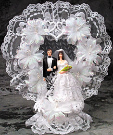 Elegance In Lace Cake Topper