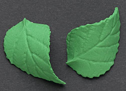 Gum Paste Rose Leaves-Green-1 3/4