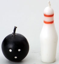 Bowling Ball & Pins Novelty Candles