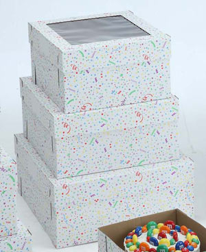 Party Print Cake Boxes - 16