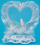 Porcelain Doves Topper In Dome