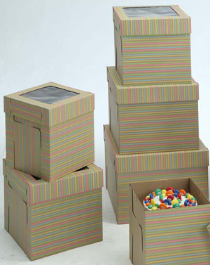 Striped Cake Boxes - 10